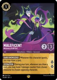lorcana into the inklands maleficent mistress of all evil foil