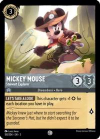 lorcana into the inklands mickey mouse stalwart explorer foil