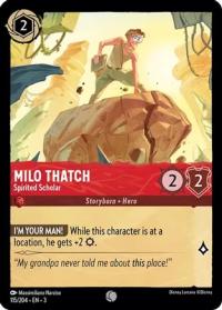 lorcana into the inklands milo thatch spirited scholar foil