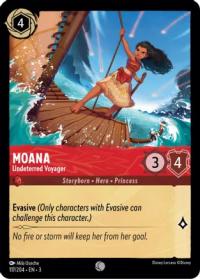 lorcana into the inklands moana undeterred voyager foil