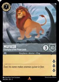 lorcana into the inklands mufasa champion of the pride lands foil