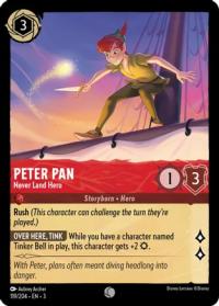 lorcana into the inklands peter pan never land hero foil