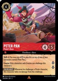 lorcana into the inklands peter pan pirate s bane foil