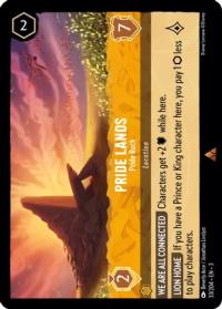 lorcana into the inklands pride lands pride rock foil