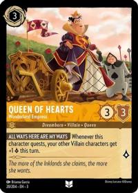 lorcana into the inklands queen of hearts wonderland empress foil