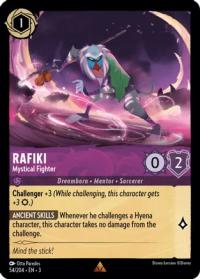 lorcana into the inklands rafiki mystical fighter foil