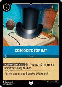 lorcana into the inklands scrooge s top hat foil
