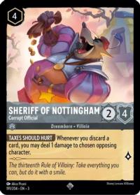 lorcana into the inklands sheriff of nottingham corrupt official foil