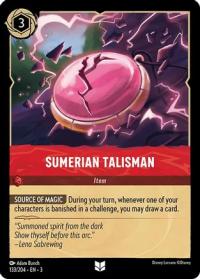 lorcana into the inklands sumerian talisman foil