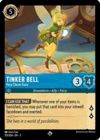 lorcana into the inklands tinker bell very clever fairy foil