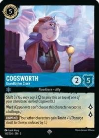 lorcana rise of the floodborn cogsworth grandfather clock
