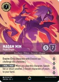 lorcana rise of the floodborn madam mim purple dragon alternate art