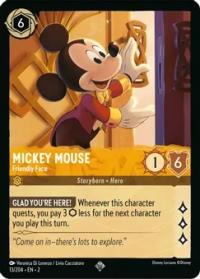 lorcana rise of the floodborn mickey mouse friendly face