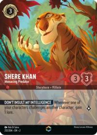 lorcana rise of the floodborn shere khan menacing predator alternate art