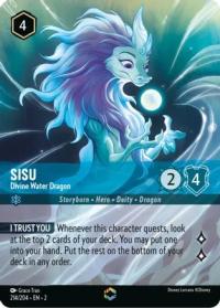 lorcana rise of the floodborn sisu divine water dragon alternate art