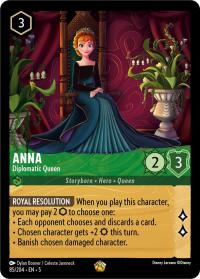 lorcana shimmering skies anna diplomatic queen foil