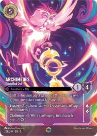 lorcana shimmering skies archimedes electrified owl alternate art