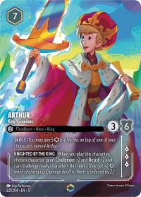 lorcana shimmering skies arthur king victorious alternate art