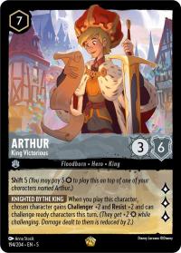 lorcana shimmering skies arthur king victorious foil