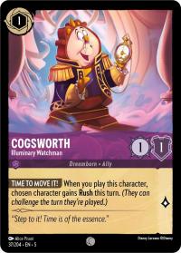 lorcana shimmering skies cogsworth illuminary watchman