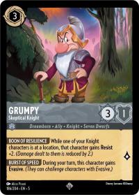 lorcana shimmering skies grumpy skeptical knigh foil