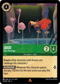 lorcana shimmering skies iago fake flamingo