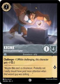 lorcana shimmering skies kronk unlicensed investigator foil