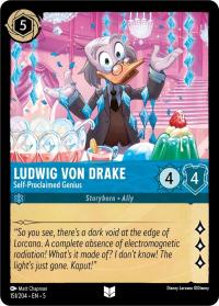 lorcana shimmering skies ludwig von drake self proclaimed genius