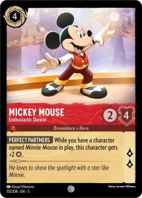 lorcana shimmering skies mickey mouse enthusiastic dancer