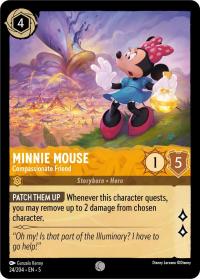 lorcana shimmering skies minnie mouse compassionate friend foil