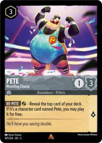 lorcana shimmering skies pete wrestling champ foil