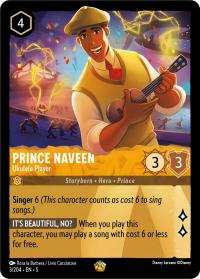 lorcana shimmering skies prince naveen ukulele player