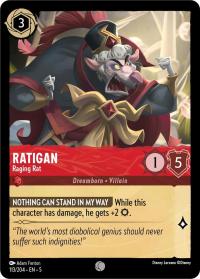 lorcana shimmering skies ratigan raging rat foil