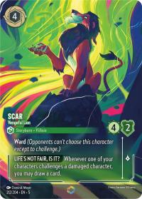 lorcana shimmering skies scar vengeful lion alternate art