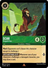 lorcana shimmering skies scar vengeful lion