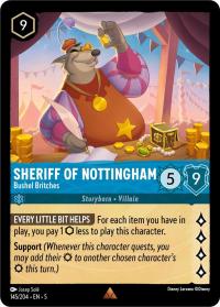 lorcana shimmering skies sheriff of nottingham bushel britches