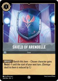 lorcana shimmering skies shield of arendelle foil