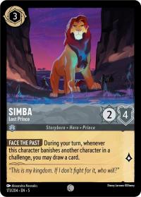 lorcana shimmering skies simba lost prince