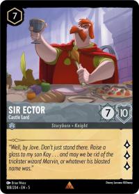 lorcana shimmering skies sir ector castle lord foil