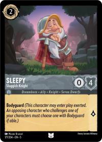 lorcana shimmering skies sleepy sluggish knight foil