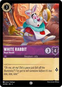 lorcana shimmering skies white rabbit royal herald foil