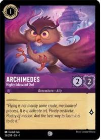 lorcana the first chapter archimedes highly educated owl cold foil