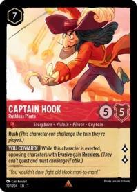 lorcana the first chapter captain hook ruthless pirate foil
