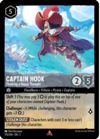 lorcana the first chapter captain hook thinking a happy thought foil