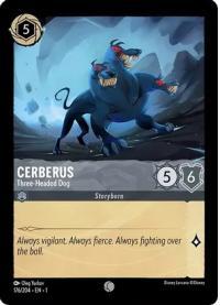 lorcana the first chapter cerberus three headed dog foil