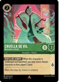 lorcana the first chapter cruella de vil miserable as usual foil