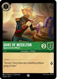 lorcana the first chapter duke of weselton opportunistic official foil