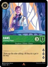 lorcana the first chapter hans scheming prince foil