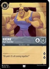 lorcana the first chapter kronk right hand man foil