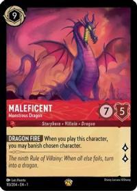 lorcana the first chapter maleficent monstrous dragon foil